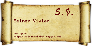 Seiner Vivien névjegykártya